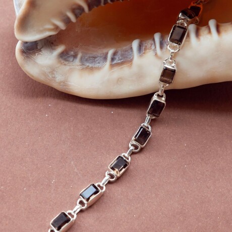 Pulsera Jam Cuarzo Ahumado - Plata 925 Pulsera Jam Cuarzo Ahumado - Plata 925