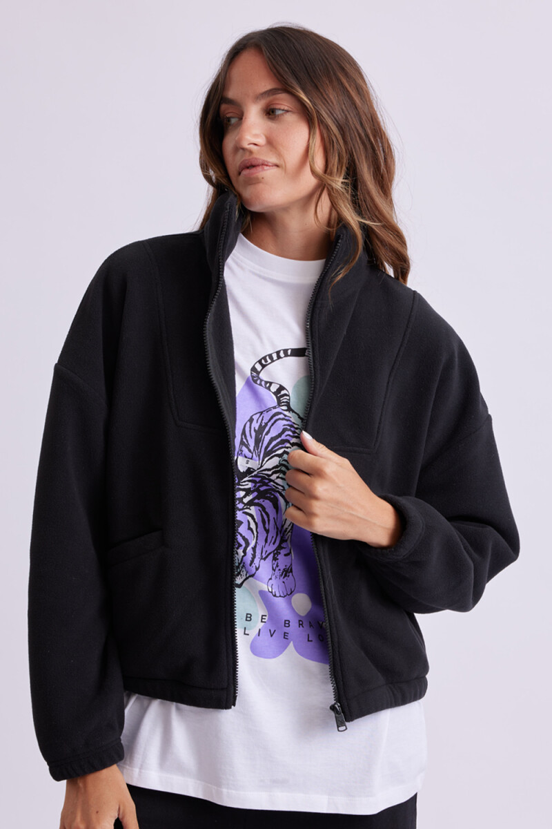 Campera polar oversize Negra