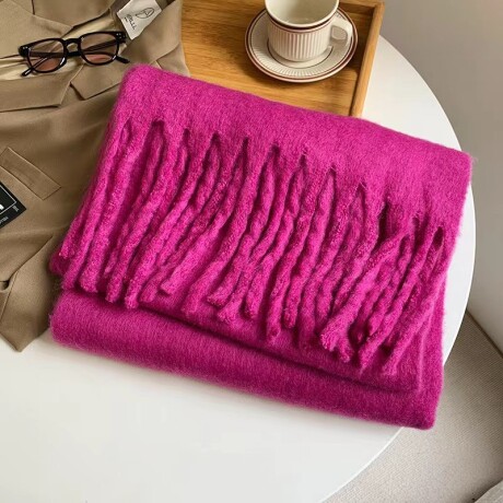 Bufanda Cálida Color Liso Fucsia