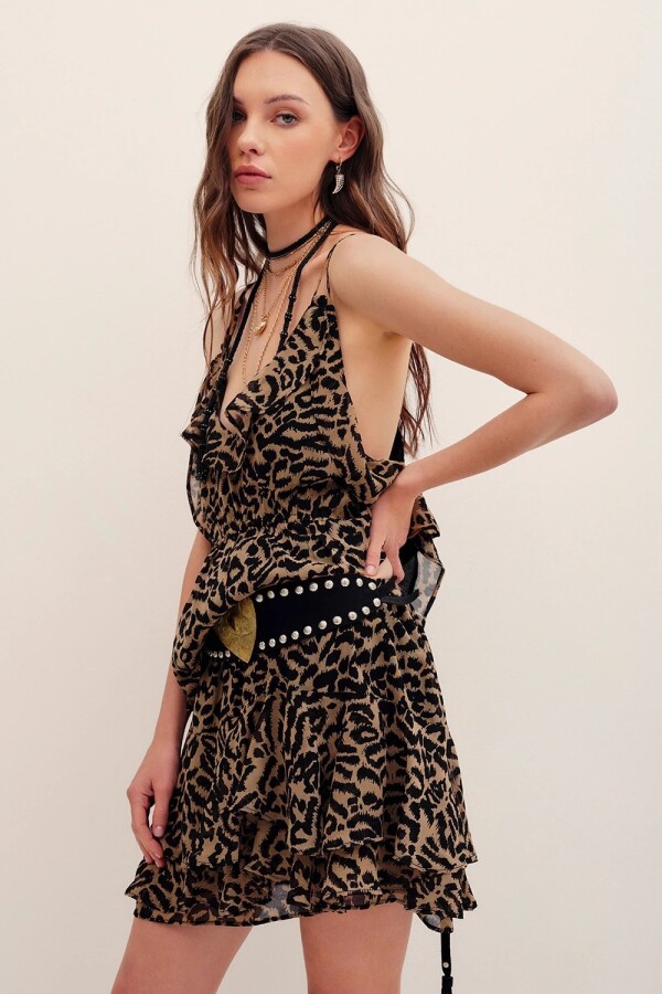 TOP FEMME ANIMAL LIGHT Marron