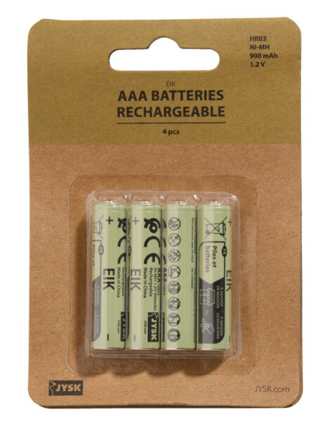 Batería recargable EIK AAA 4pcs Batería recargable EIK AAA 4pcs