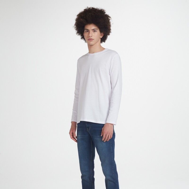 CAMISETA ML MASC BRANCO