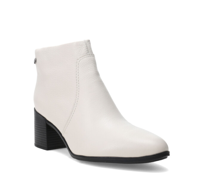 Botas de Mujer Bottero Caña Baja de Cuero Marfil