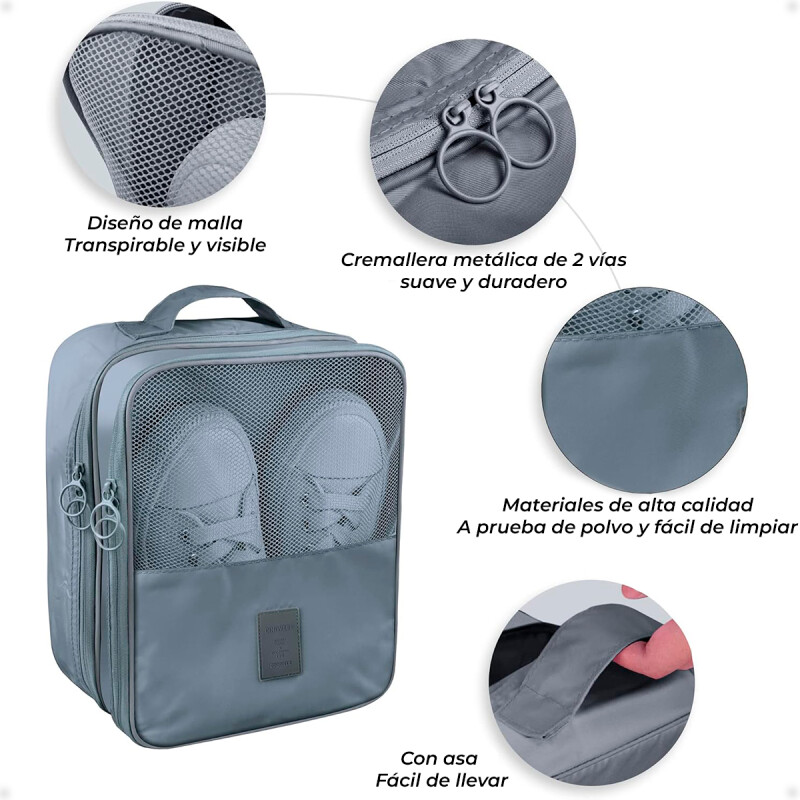 Neceser de Viaje para Zapatos Gris