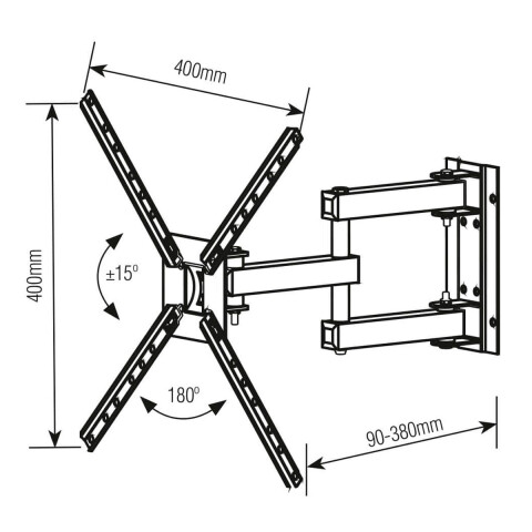 SOPORTE PARA TV BRASFORMA TRI-ARTICULADO BRA 4.0 SOPORTE PARA TV BRASFORMA TRI-ARTICULADO BRA 4.0