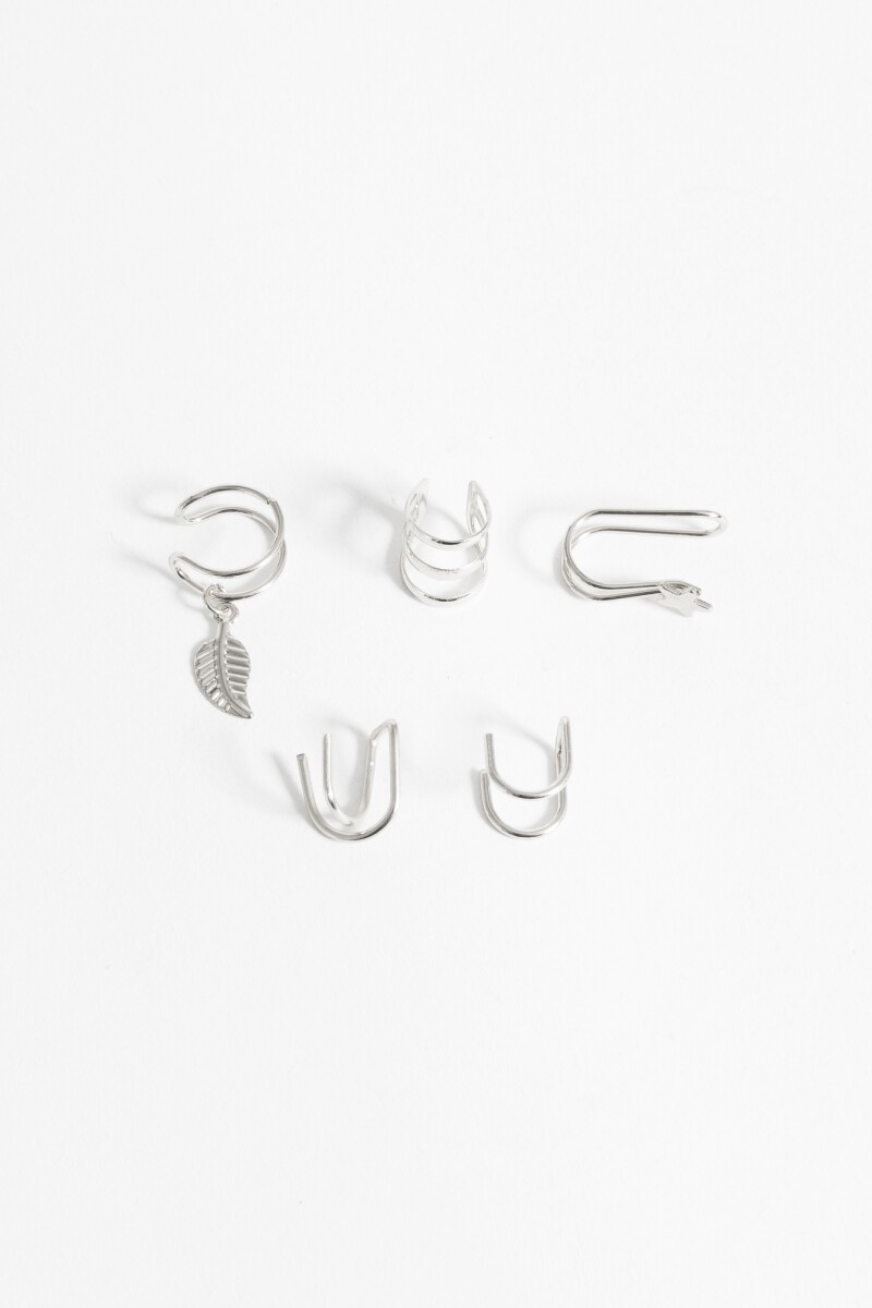 Set earcuff plateado