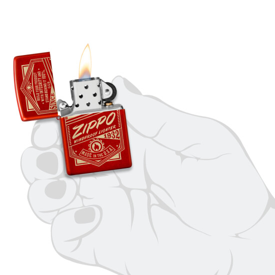 Encendedor ZIPPO 48620 C/Diseño Rojo 0