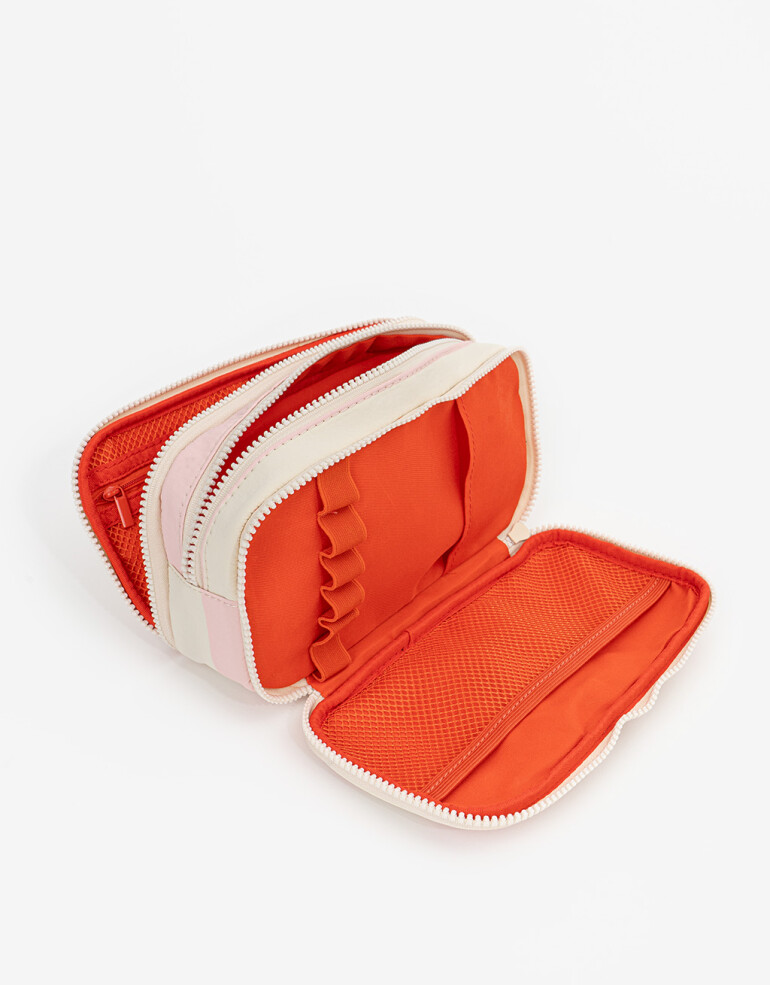 Porta Cosméticos Back to school Cartuchera De Material Reciclado - Estampado Rayas