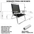 Sillón reclinable en aluminio King, 140 kg súper resistente NEGRO