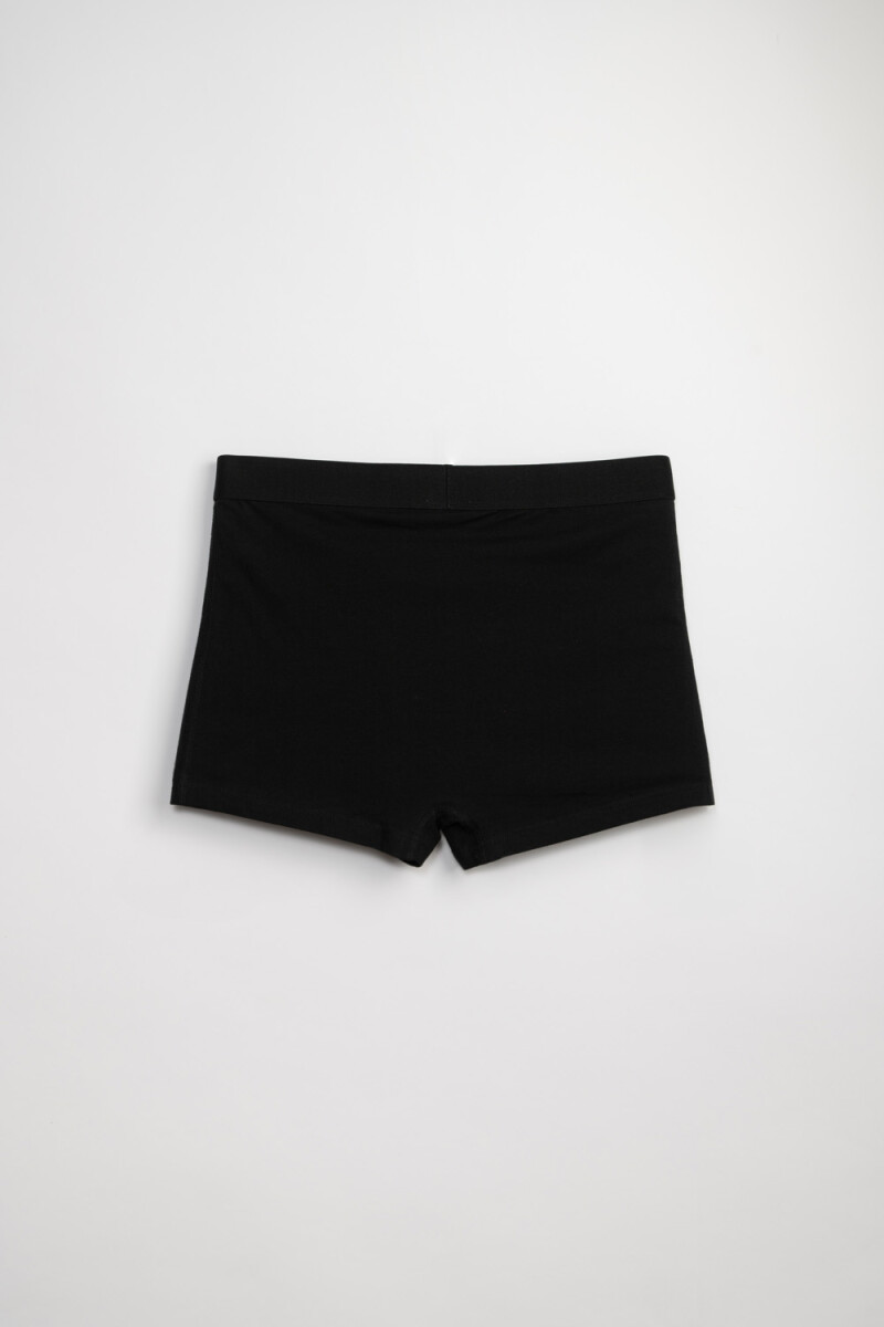 Boxer corto algodon liso Negro