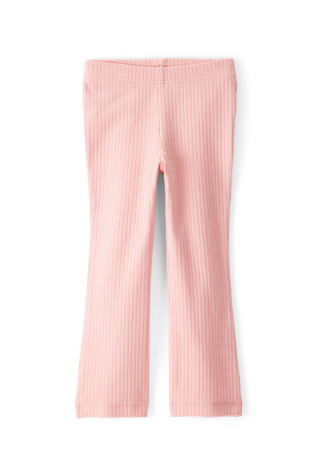 Calza acampanada de algodón acanalado, rosada Calza acampanada de algodón acanalado, rosada
