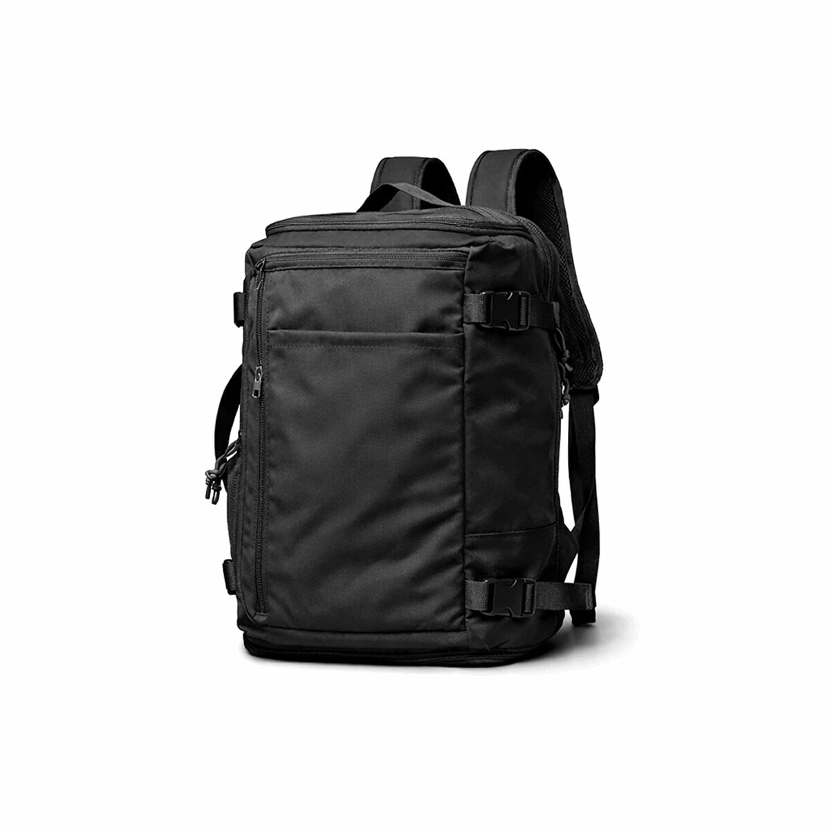 Mochila de viaje expandible con múltiples bolsillos - Negro 