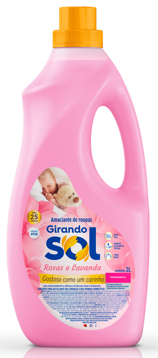 SUAVIZANTE PARA ROPA GIRANDO SOL 2 LT TRADICIONAL LAVANDA 