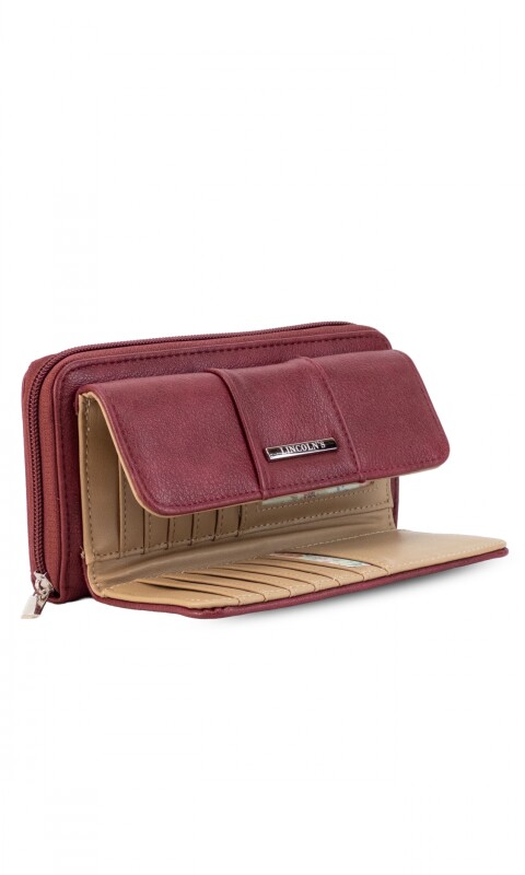 BILLETERA GLADIOLO MERLOT