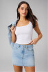 Bividi Modal Rib Cropped Bividi Mujer Classic White