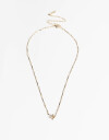 Cadena Corta con Dije Strass Collar Cadena Con Cubic - Dorado