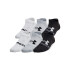 UA Yth Essential No Show 6pk-PNK BLK-005