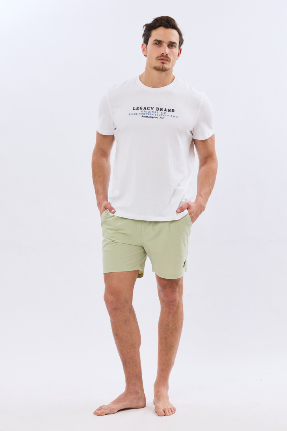 SHORT DE BAÑO LISO Verde