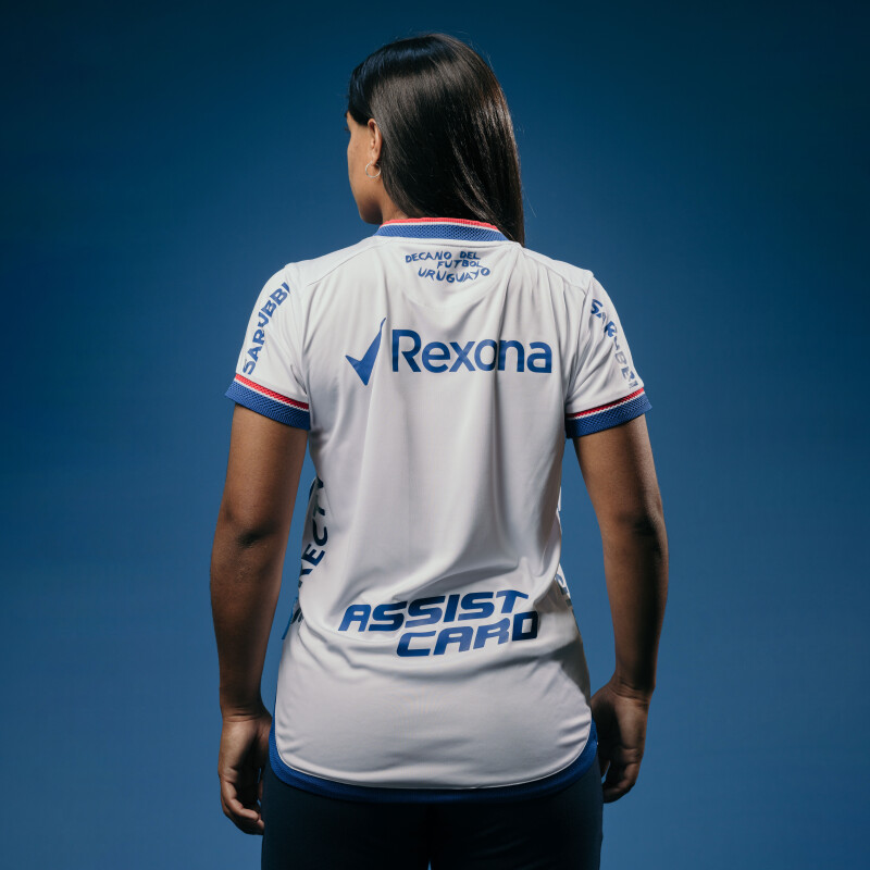 Camiseta de Mujer Umbro Home Oficial 2025 Blanco - Azul Real - Rojo