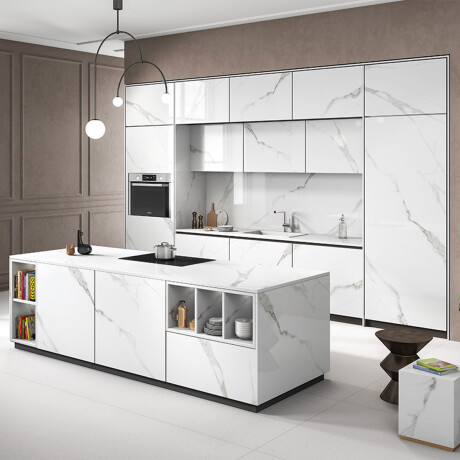 Porcelanato blanco marmolado brillo 80x300Cm piso pared GAMAS DE BLANCO