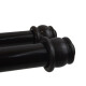 Barrote cortina doble de metal 1,5 m + 2 Soportes NEGRO
