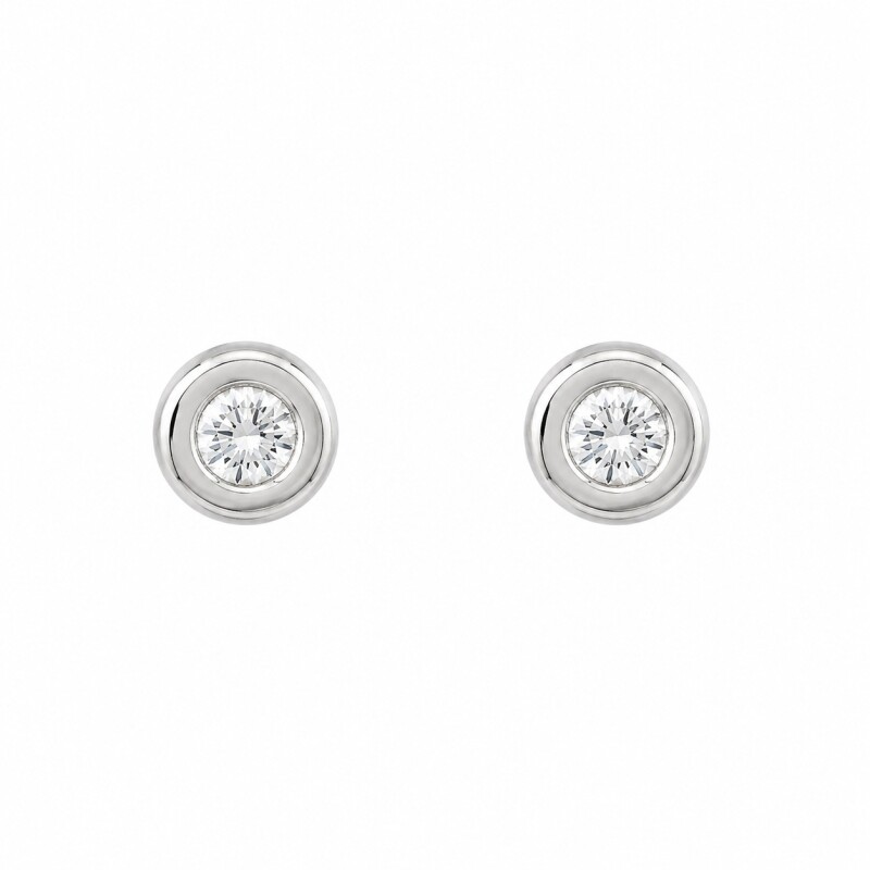Caravanas Punto de luz- Plata 925 - Piedra Zirconia- CA4135 conpiedra