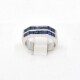 Anillo En Oro 18K Blanco Y Zafiros. Anillo En Oro 18K Blanco Y Zafiros.