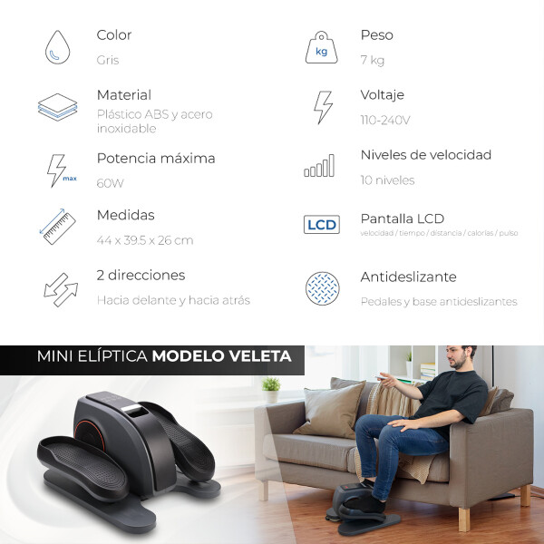 Ejercitador De Piernas Elíptico EJERCITADOR PIERNAS 23C-4 NEGRO OLT
