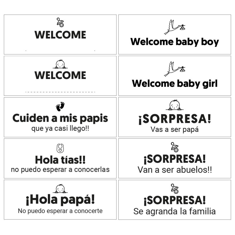 Welcome BABY Elegi el mensaje!! celeste