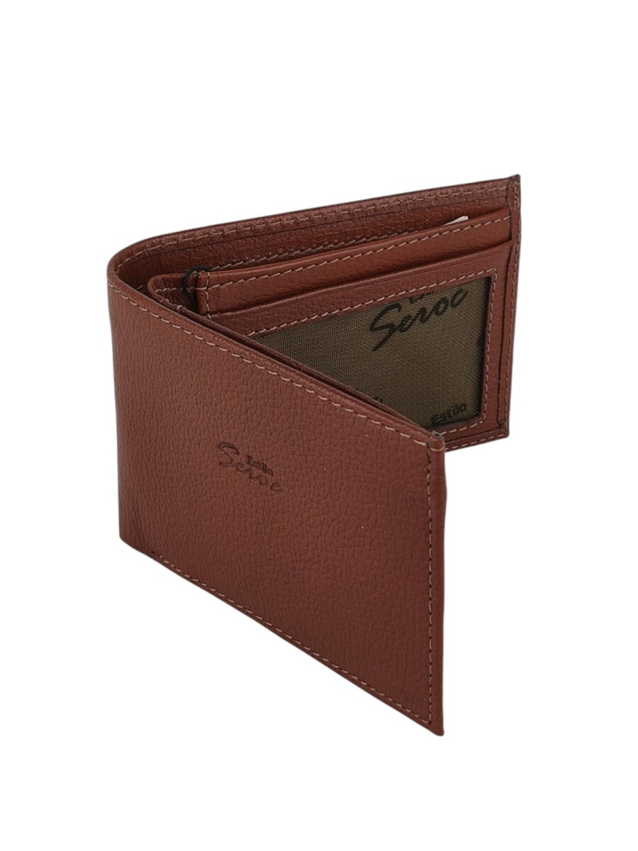 Billetera Clásica grande 100% Cuero - Marrón 