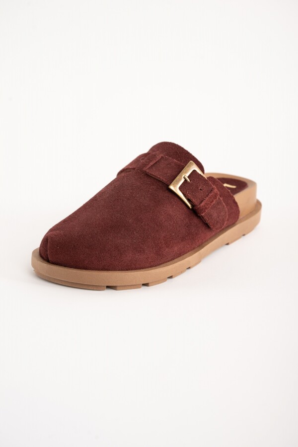 Zueco Gamuza Bordeaux