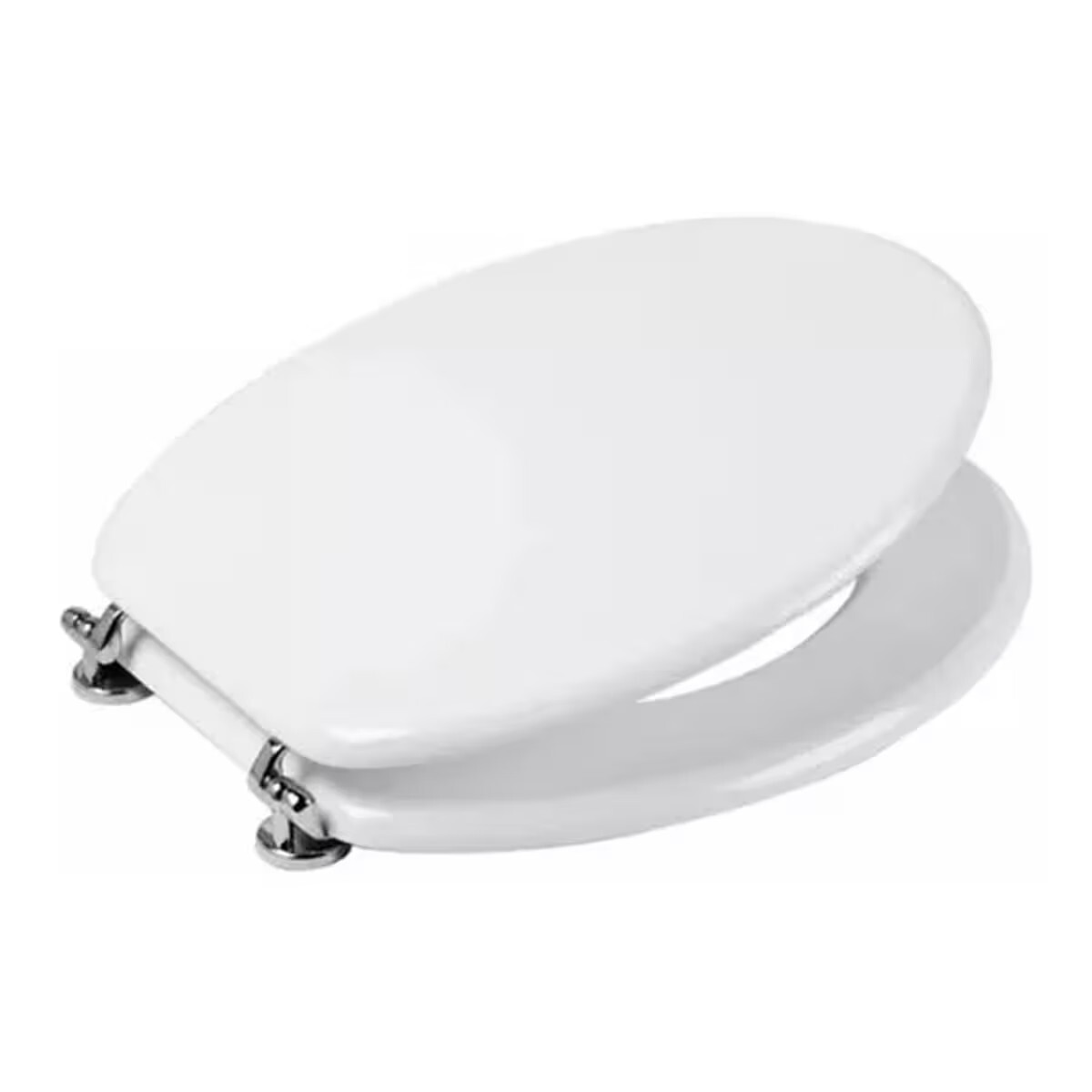 Tapa Inodoro Blanca En Mdf Con Herraje Metálico 