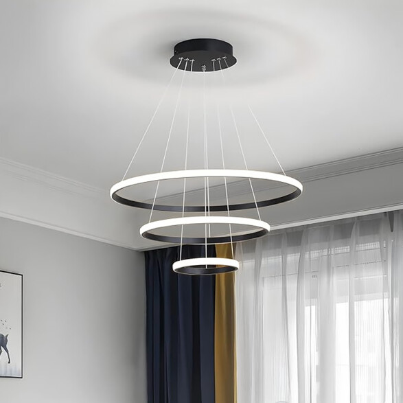 Lámpara colgante LED 90W 3 aros luz hacia afuera IX4596
