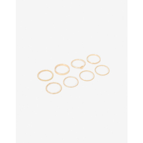 Set De Anillos Dorado