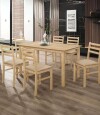 Juego de Comedor 6 sillas New Starter Natural