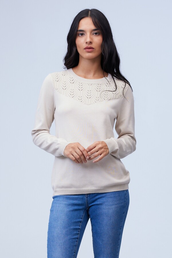 Buzo Bordado BEIGE