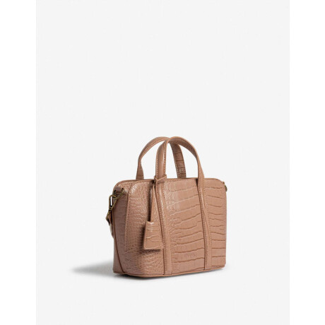 Bandolera Efecto Croco Rosa Claro