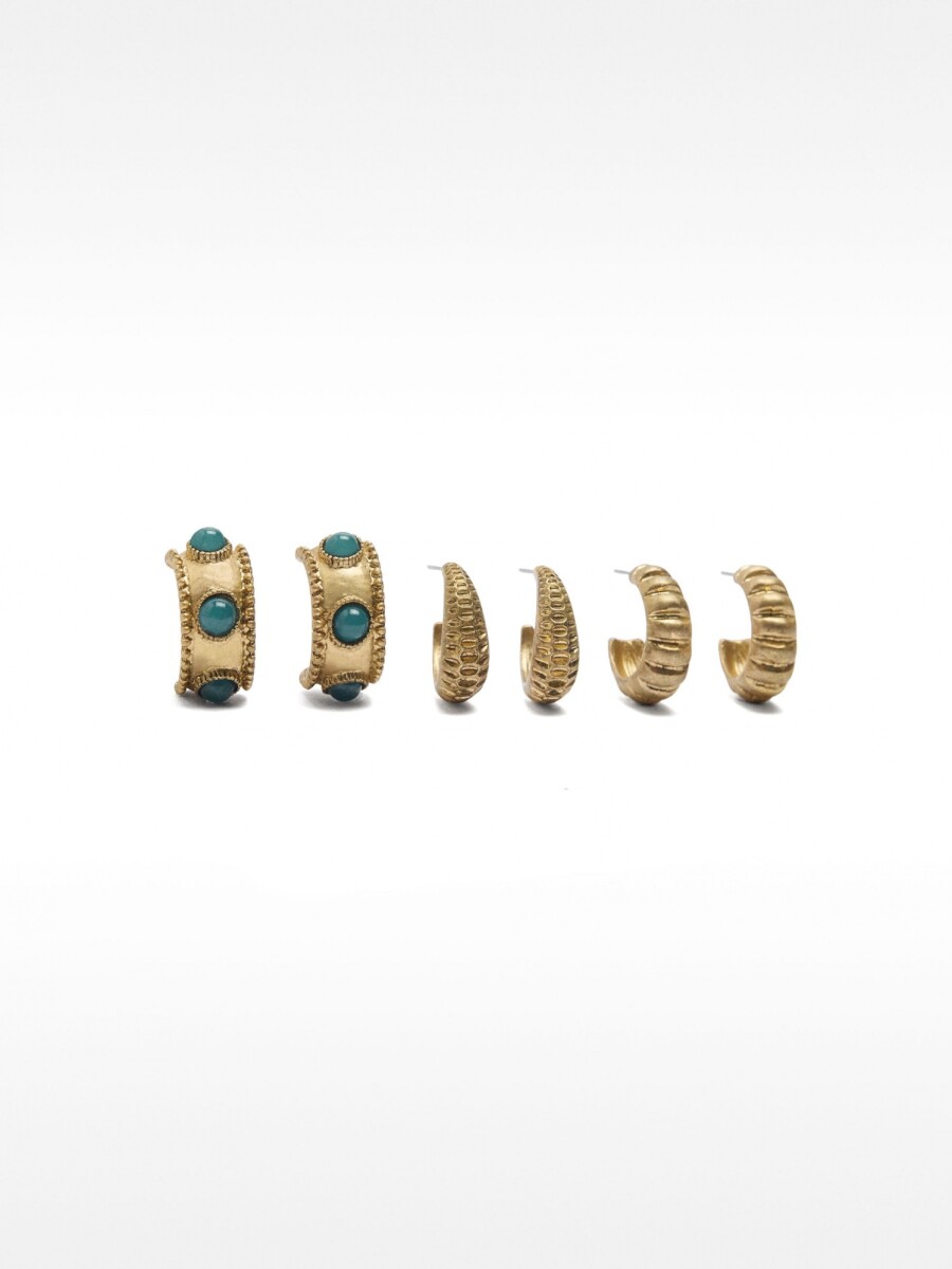 Set De Aros Abiertos dorado