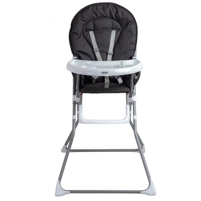 Silla de bebé para comer Bebesit Vectra con cinturón de 5 puntas Gris