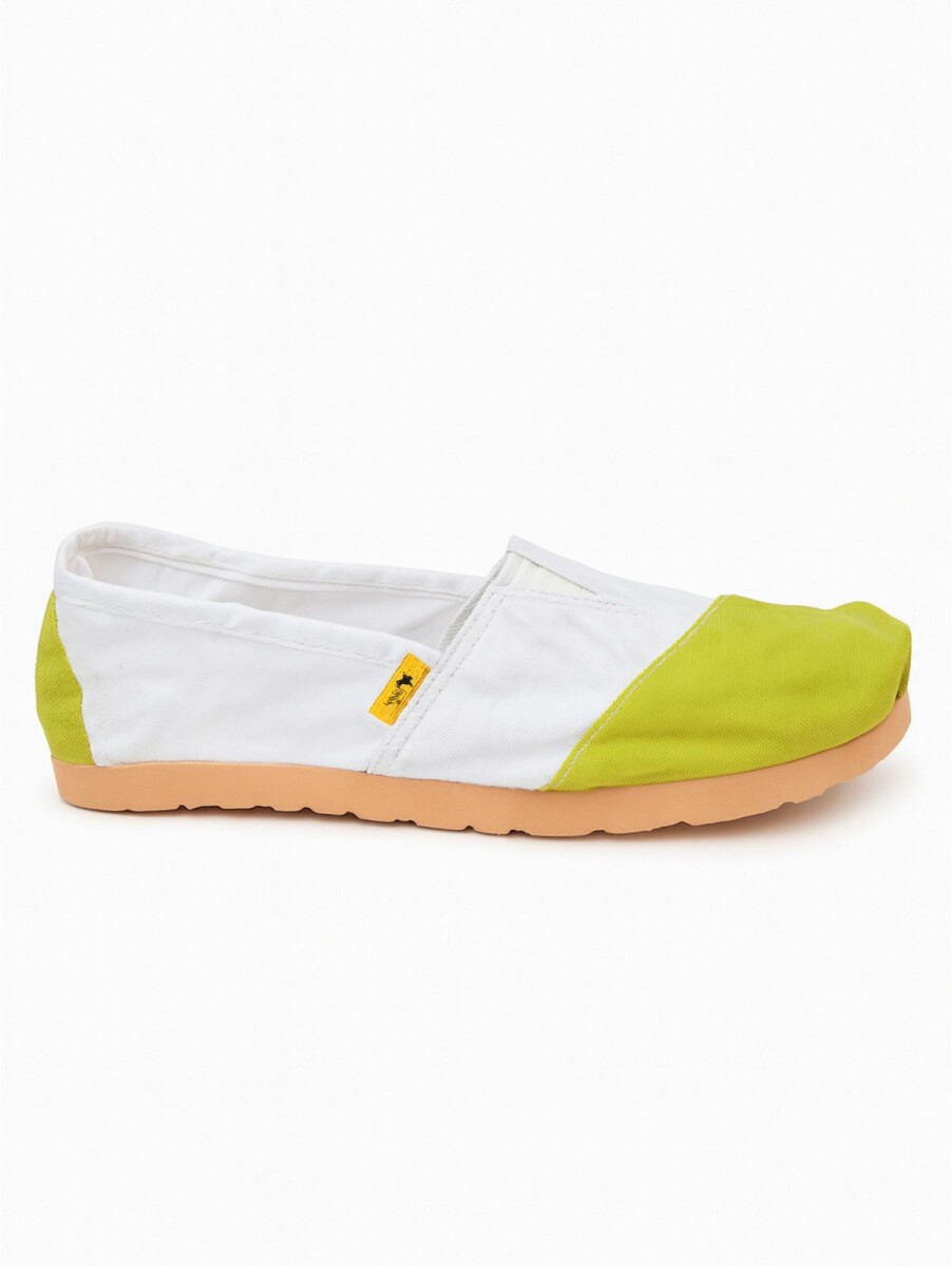 Alpargata Combinada verde limón 