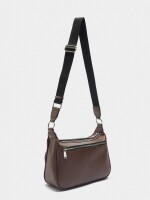 Bolso Bandolera Con Piel camel