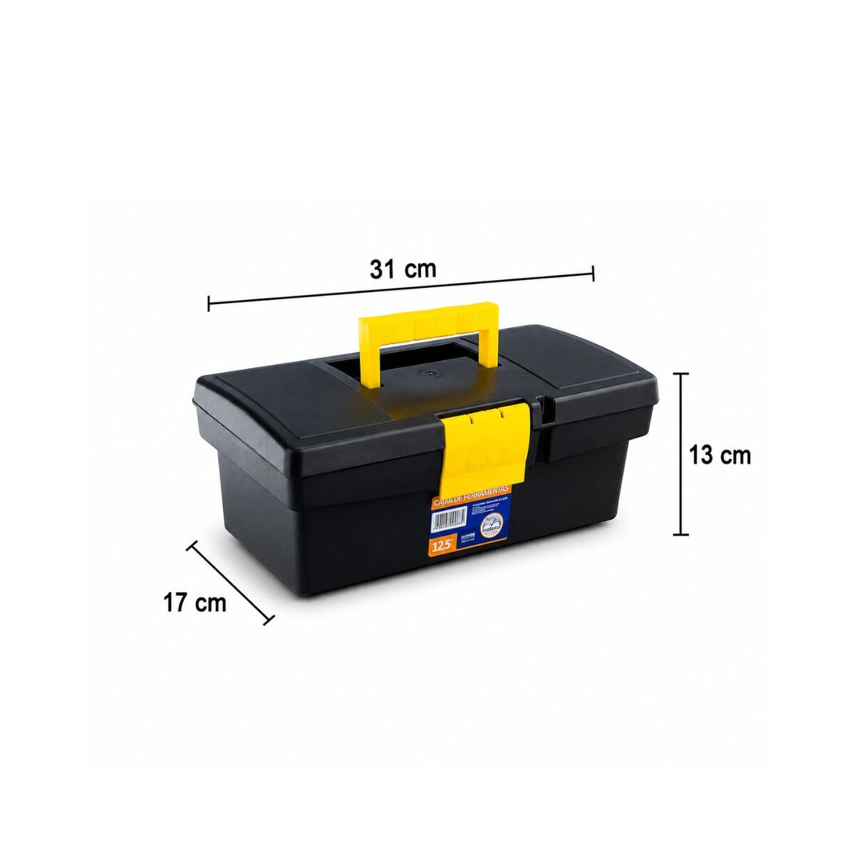 CAJA DE HERRAMIENTAS METASUL AMARILLA Y NEGRA 12,5" Caja De Herramientas Metasul Amarilla Y Negra 12,5"