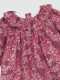Vestido De Flores Con Cuello Volante Y Lazo Rosa Rosa Maquillaje