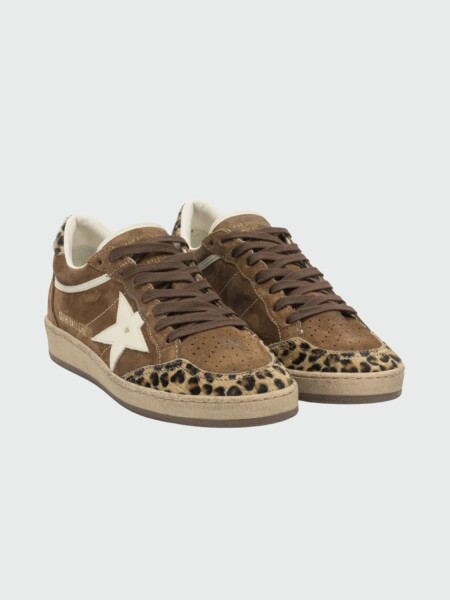 GOLDEN GOOSE - Zapatillas Ball Star Napa con Estrella y refuerzo del talón de piel verde Alta Automática