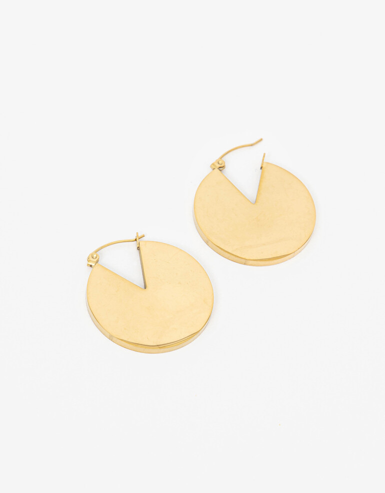 Aros Argollas Metal Aros Argolla Acero Circular - Dorado