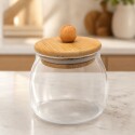 FRASCO 250ML DE VIDRIO CON TAPA WOOD FRASCO 250ML DE VIDRIO CON TAPA WOOD