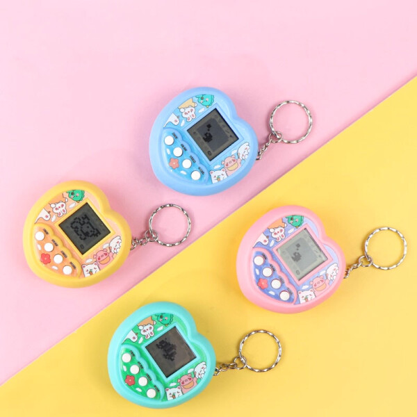 Mascota virtual corazón celeste