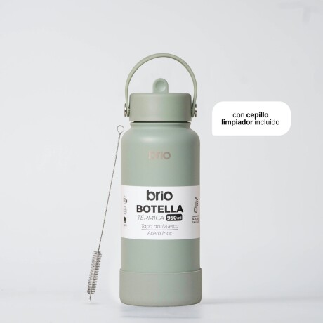 Botella Térmica Brio 950ml Acero Inox Oliva
