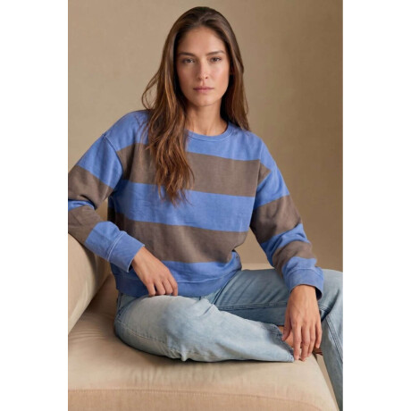 Sweater Algodon Lavado Azul