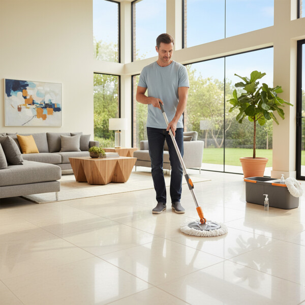 Mopa Balde Trapeador Giratorio Centrifugado Extensible Pro Color Gris